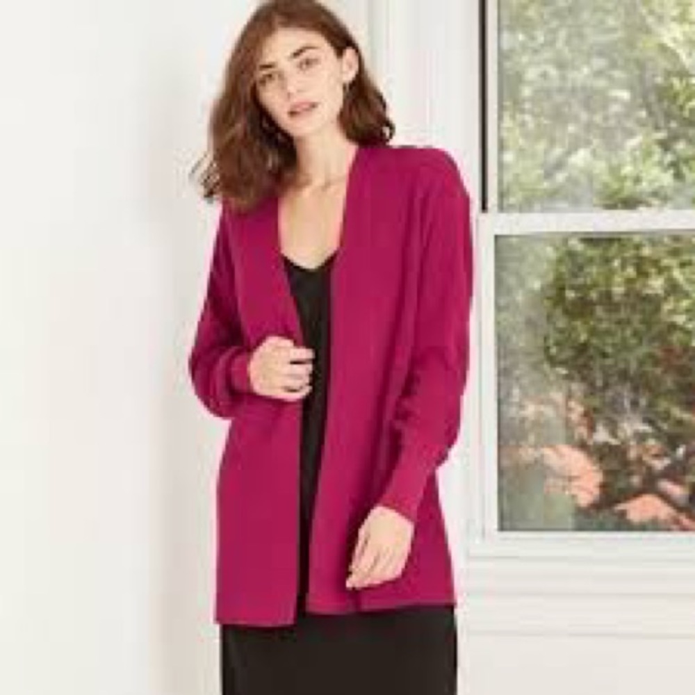 Raspberry cardigan